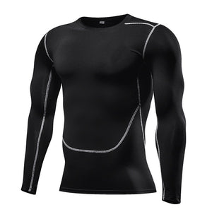 Men Compression Running T Shirt Fitness Tight Long Sleeve Sport tshirt Training Jogging Shirts Gym Sportswear Quick Dry rashgard