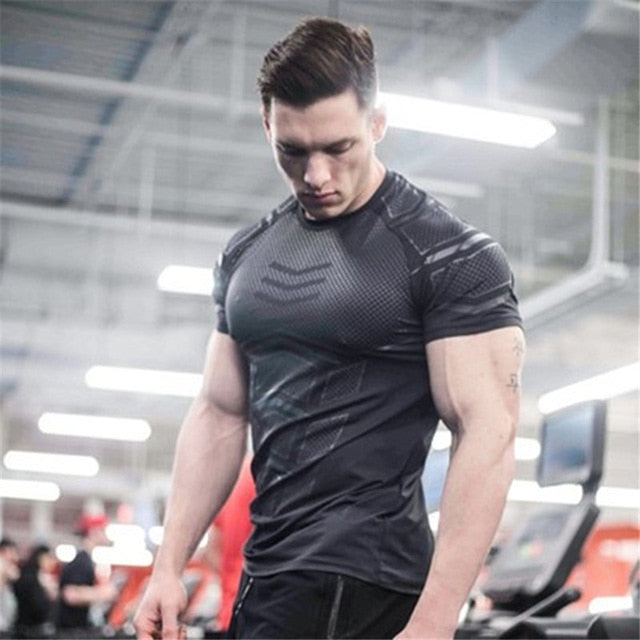 2021 New large-type Men Compression T-shirt men