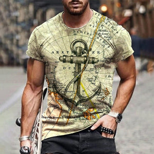 New style hot sale in 2021, 3D men's T-shirt, gentleman style design, short sleeves, summer fashion, handsome man