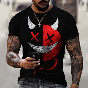 XOXO pattern 3d printed t-shirt fashion men's street casual sports shirt male O-neck oversized t-shirt