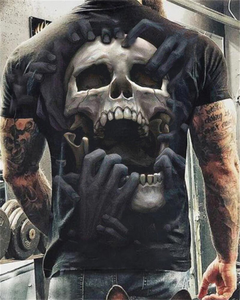 2021 Summer New Skull Printed T Shirt