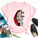La Casa De Papel Tshirt Money Heist Tees TV Series T Shirt Women T Short Sleeve House of Paper Funny Female T-Shirt Tops