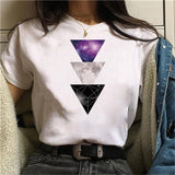 Beautiful Geometry Printed T Shirt Women 90s Graphic T-shirt