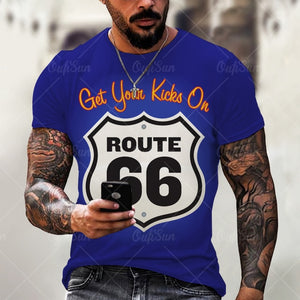 Summer New Mens T Shirts Oversized Loose Clothes Vintage Short Sleeve Fashion 66 Letters Printed O Collared Tshirts For Men